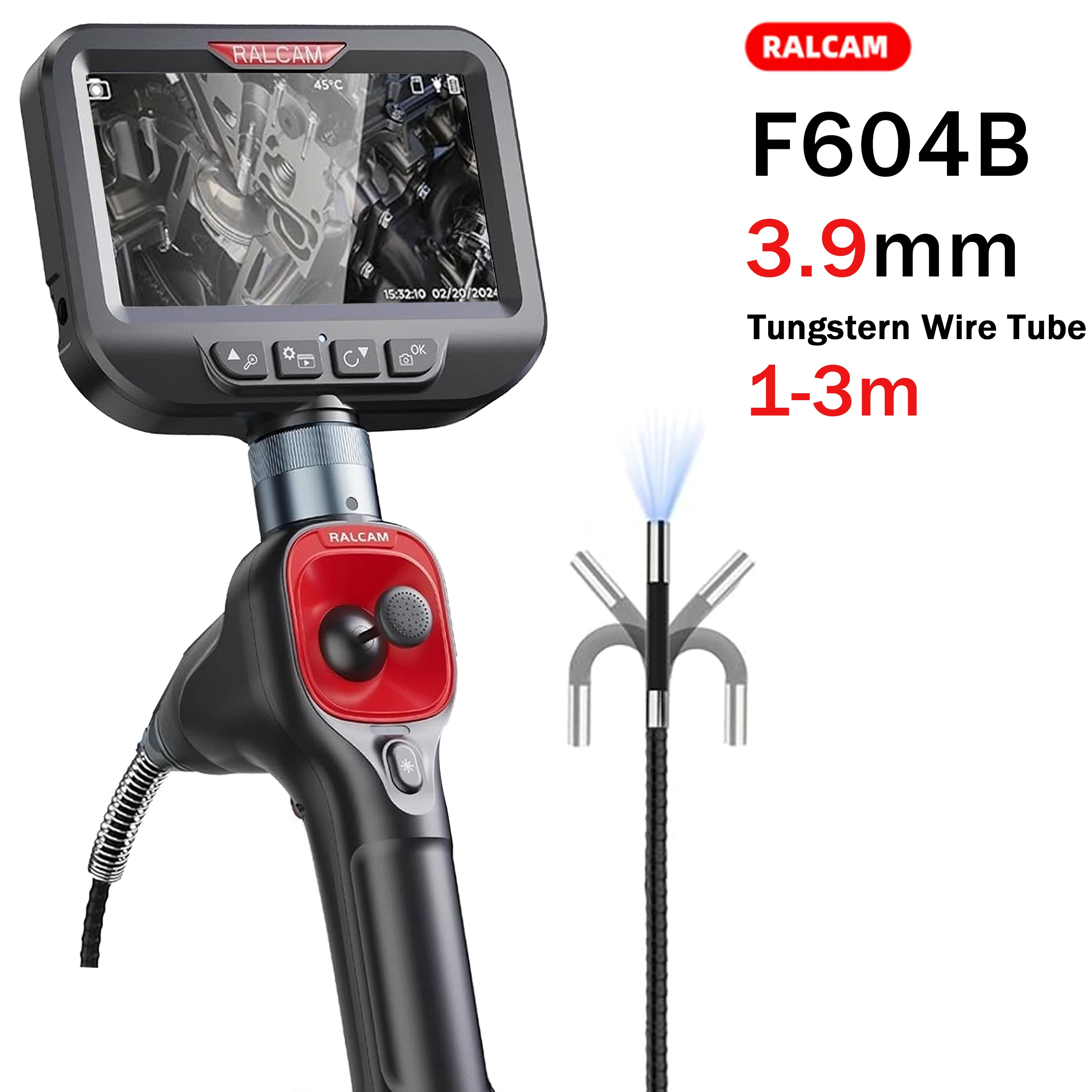 Endoscope Inspection Camera - RALCAM 4 Way Steering 3.9mm Industrial